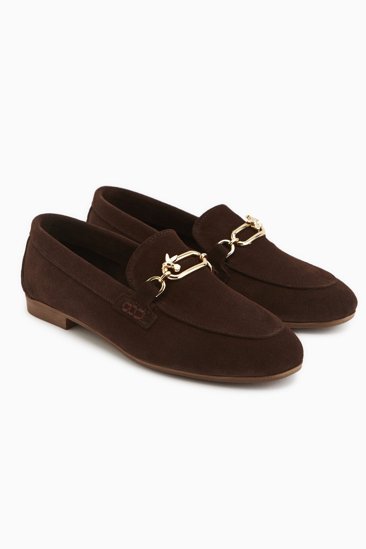Alessa Genuine Leather Brown Suede Buckled Women’s Loafer Daily Moccasin Shoes