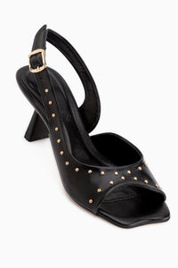 Suny Black Heeled Women’s Sandal