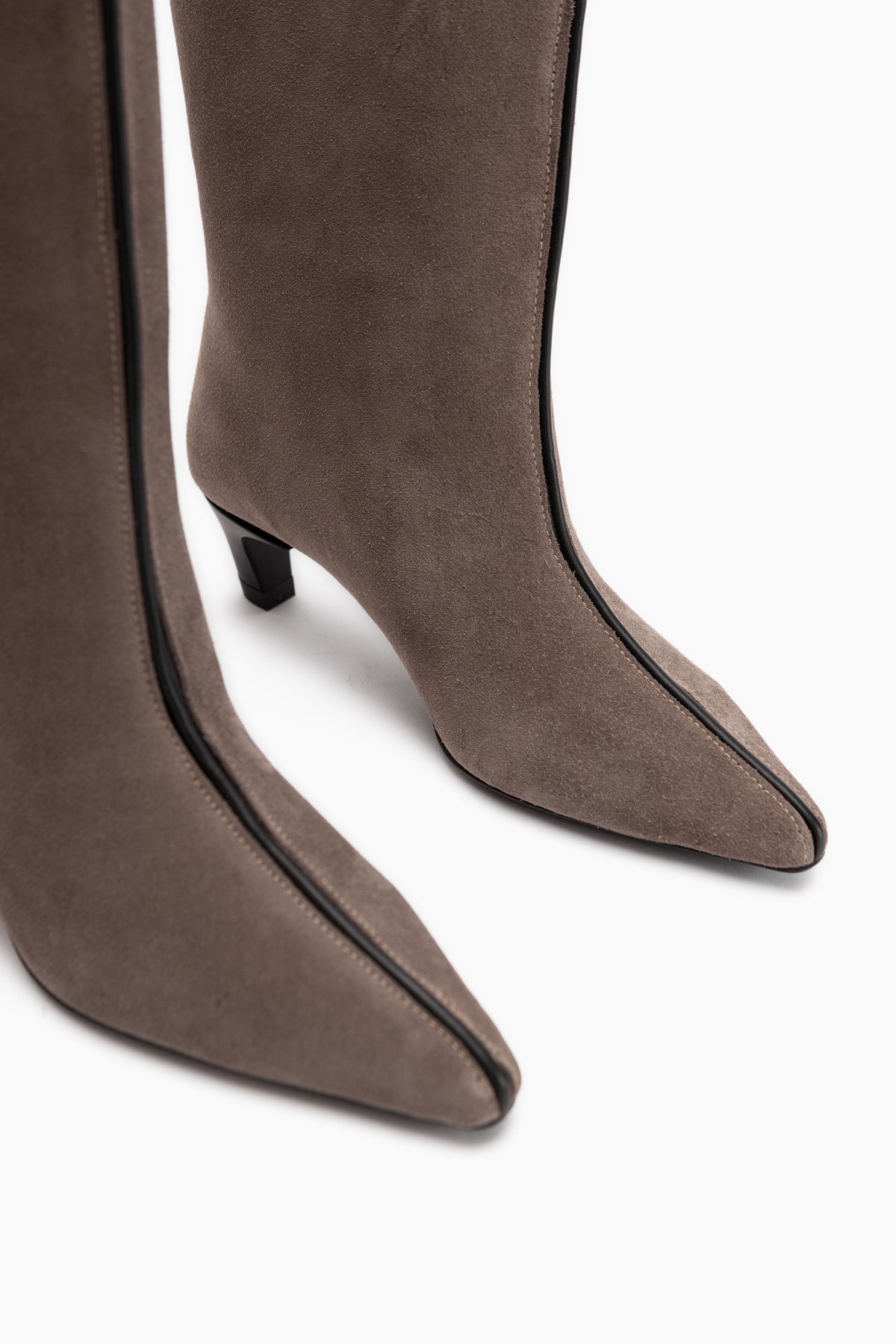 Gena Genuine Leather Mink Suede Short Heeled Women’s Boots