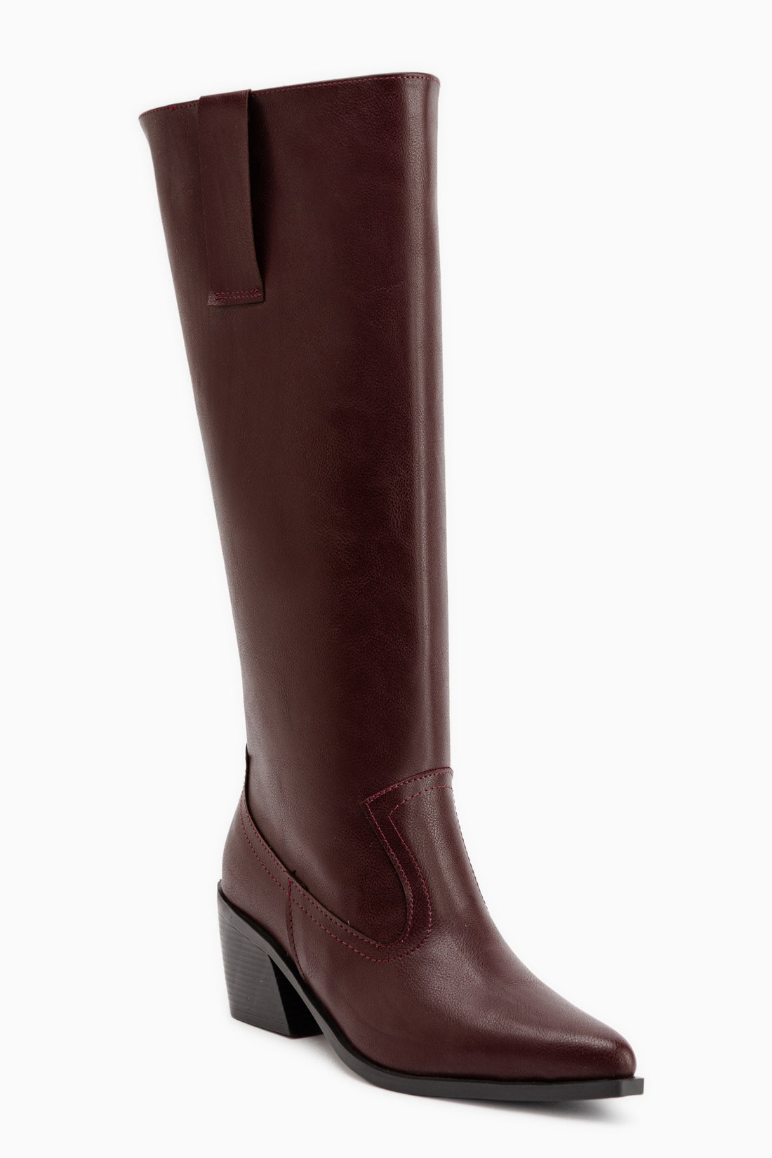 Margie Burgundy Pointed Toe Heeled Women’s Boots