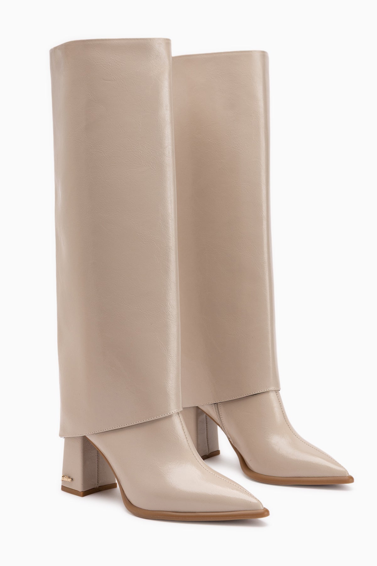 Mariam Beige Removable Cuff Women’s Boots