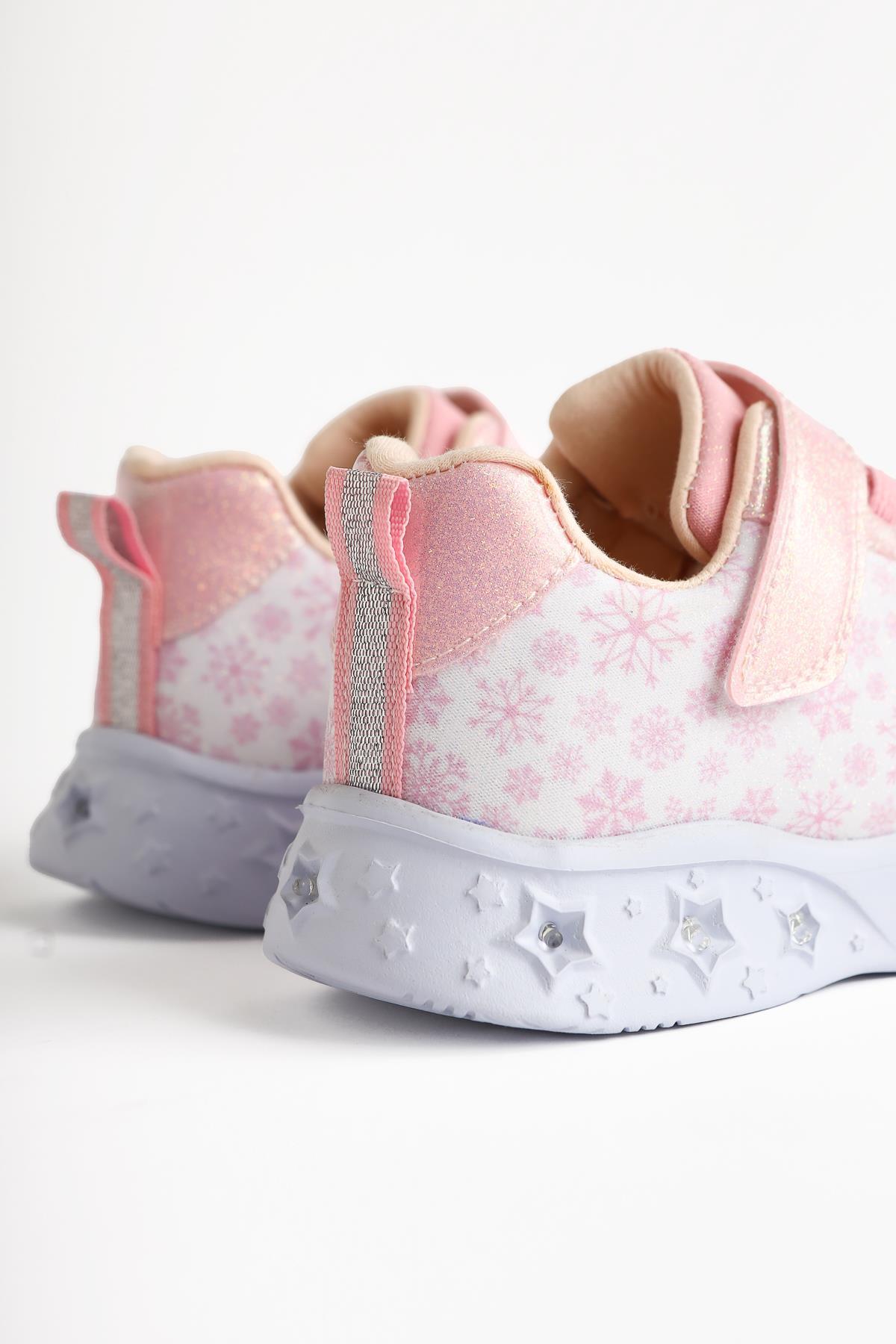 Denisa Powder Snow Themed Light-Up Kids' Sneakers