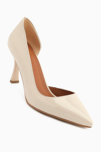 Flory Beige Patent Women’s Heeled Shoes Stiletto