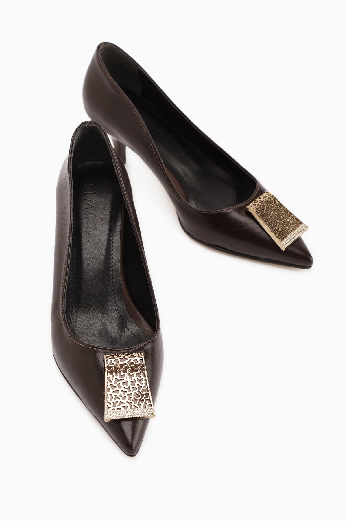 Lian – Brown Buckle Stiletto Heeled Shoe (Women)