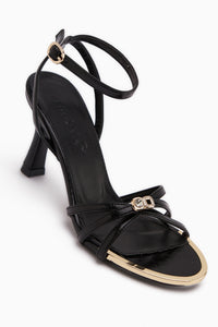 Jessy Black Buckled Women’s Heeled Shoes