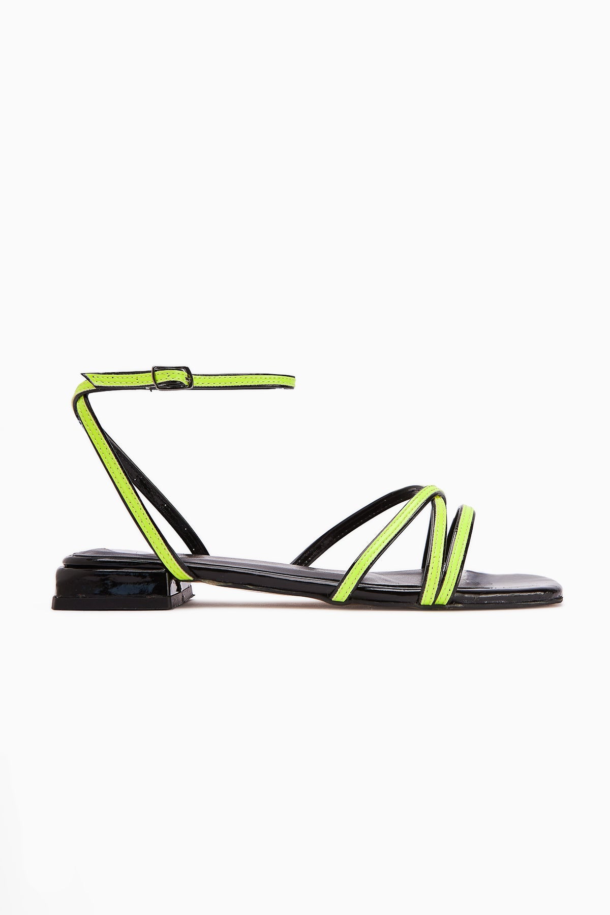Nasima Green Ankle-Tie Women's Sandals