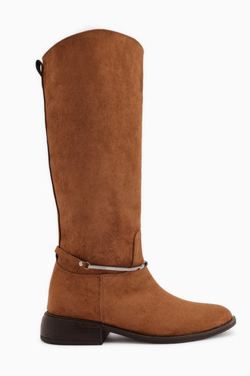 Zeina Taba Suede Buckled Women's Boots