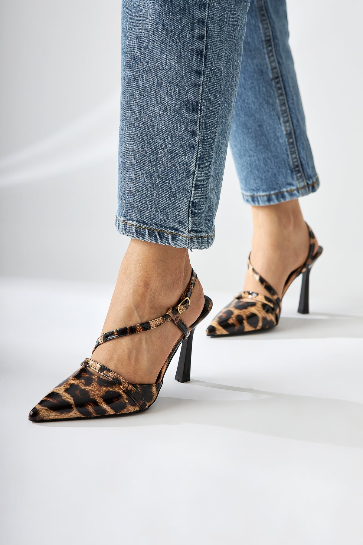Marta Leopard Print Closed-Toe Women's High Heels