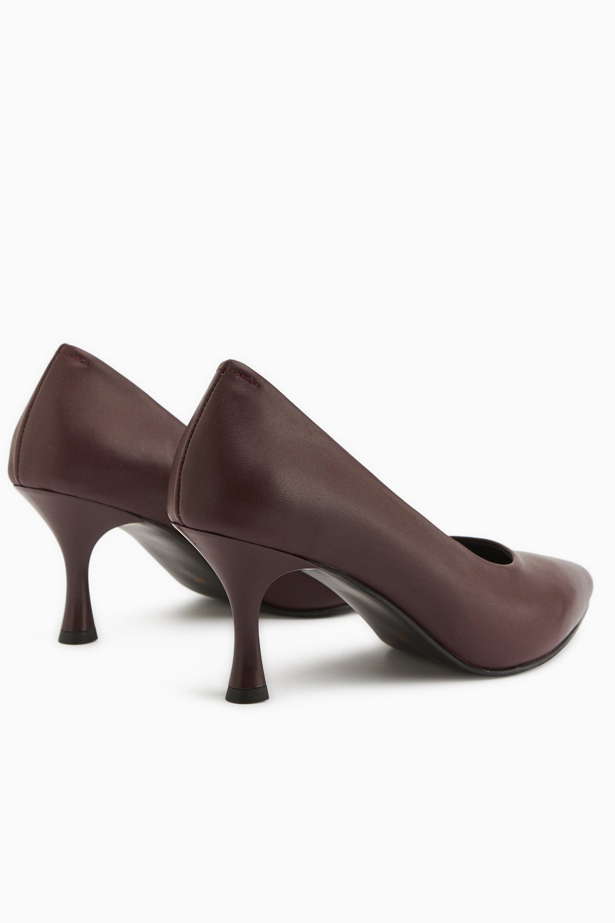 Kiara Genuine Leather Burgundy Women’s Heeled Shoes Stiletto