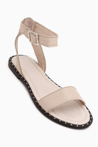 Winona Genuine Leather Beige Buckled Women’s Sandal