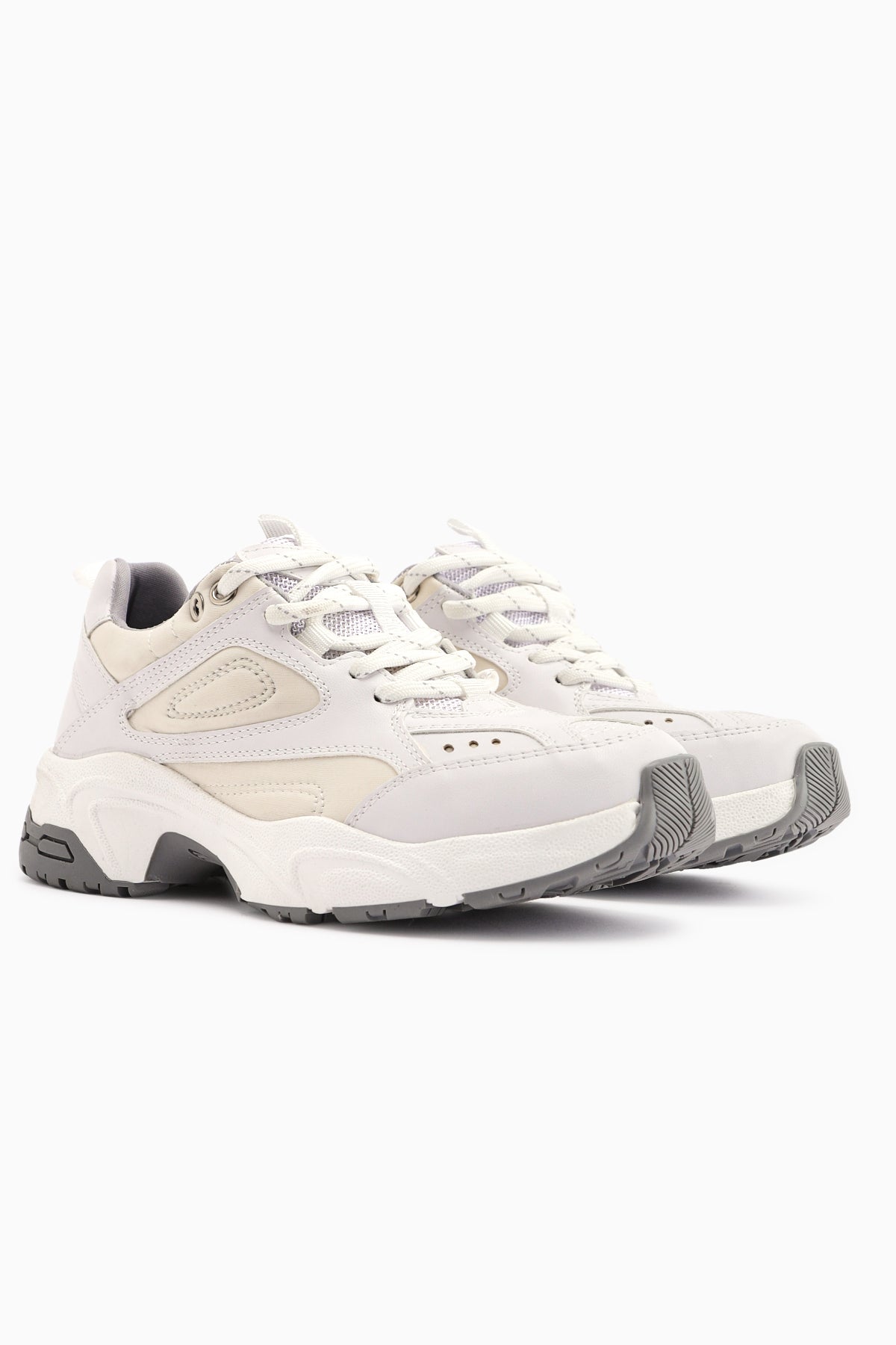 Trina – White Lace-Up Sneaker (Women)