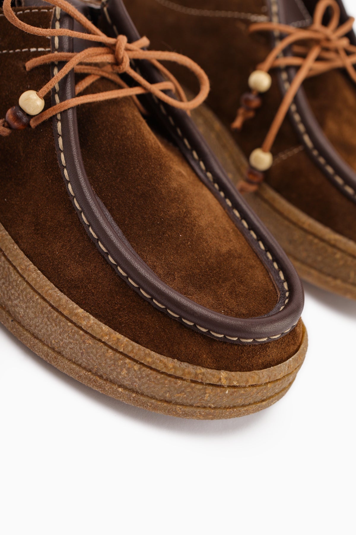 Polin Genuine Leather Brown Suede Lace-Up Daily Loafer Shoe