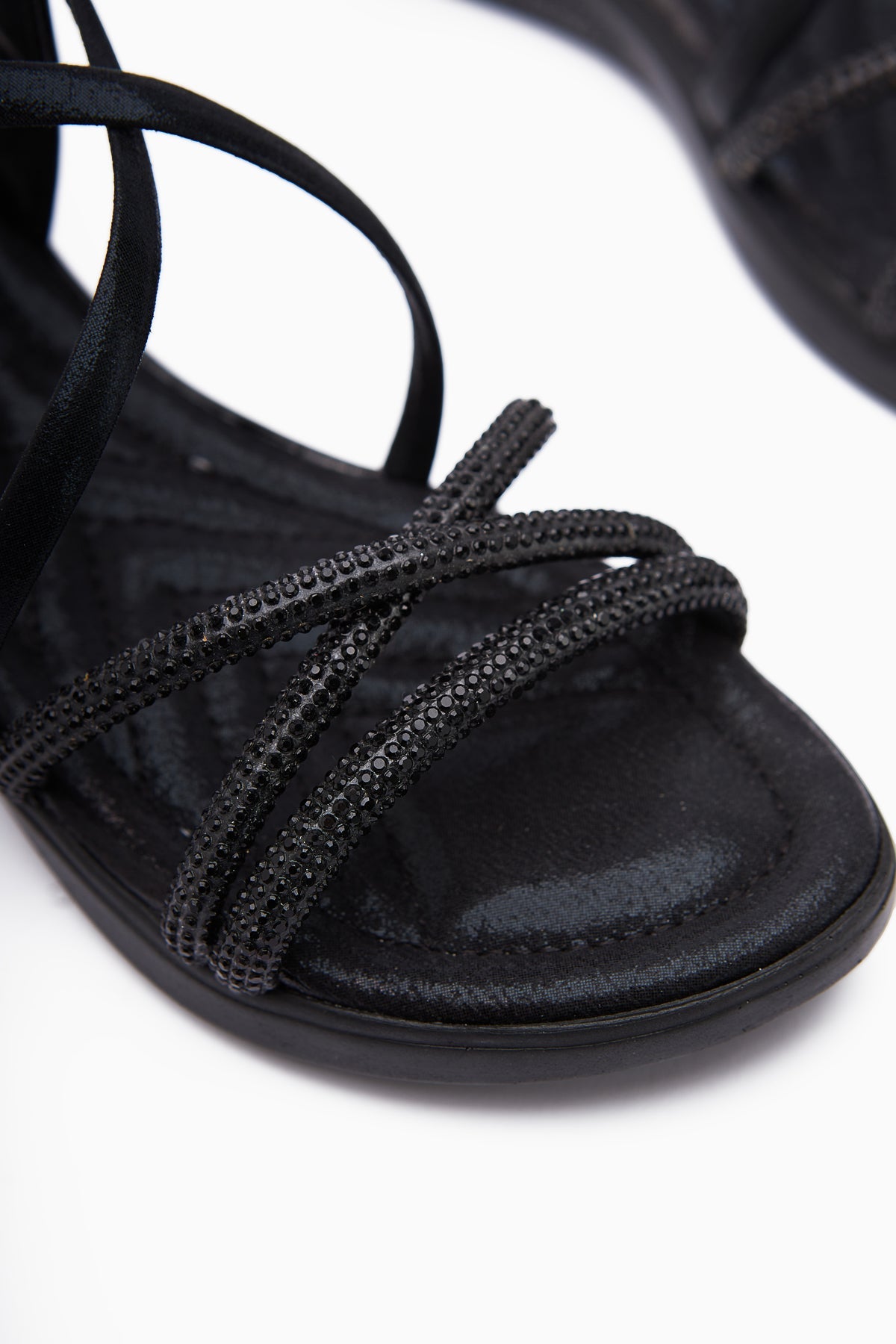 Taida Black Gemstone Women's Sandals