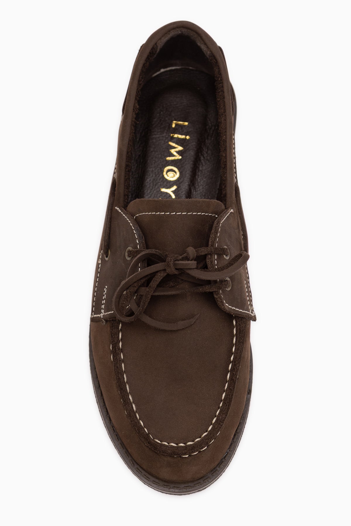 Janica Genuine Leather Brown Lace-Up Women’s Moccasin Shoes