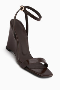 Novah Brown Ankle Strap Women’s Wedge Sandal