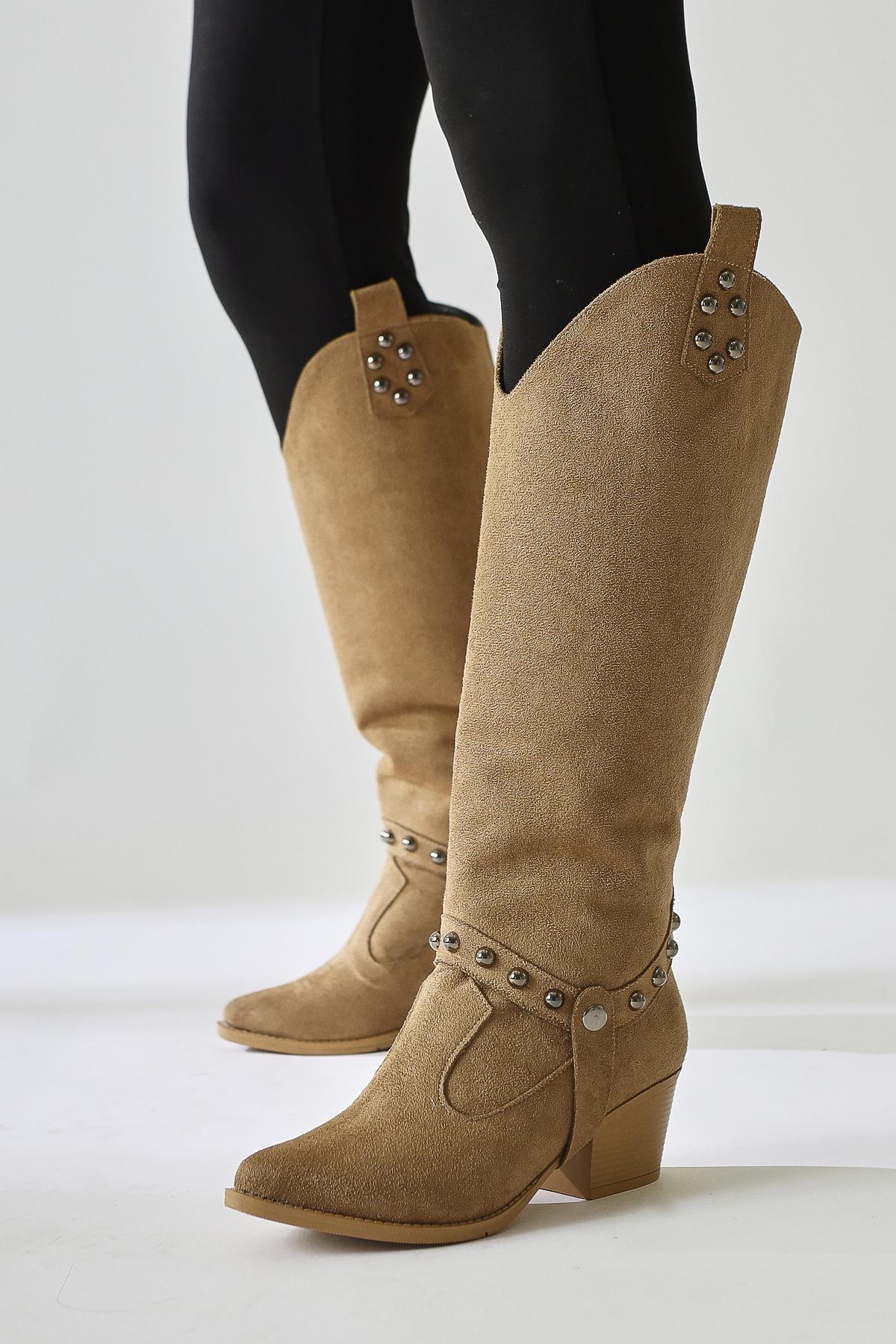 Caarina Mink Suede Boot with Removable Tassels