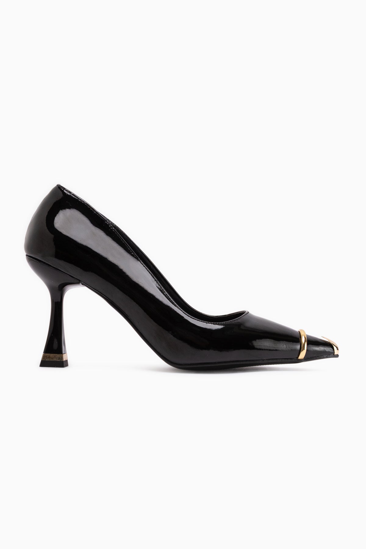 Lelia Black Patent Leather Detailed Women’s Heeled Shoes