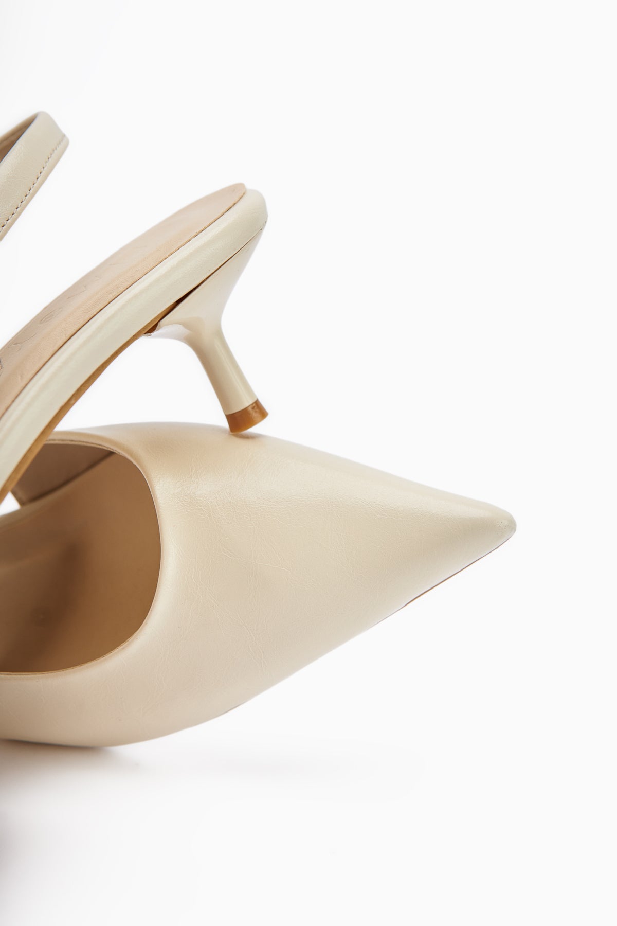 Sanni Beige Pointed Toe Women’s Heeled Sandal