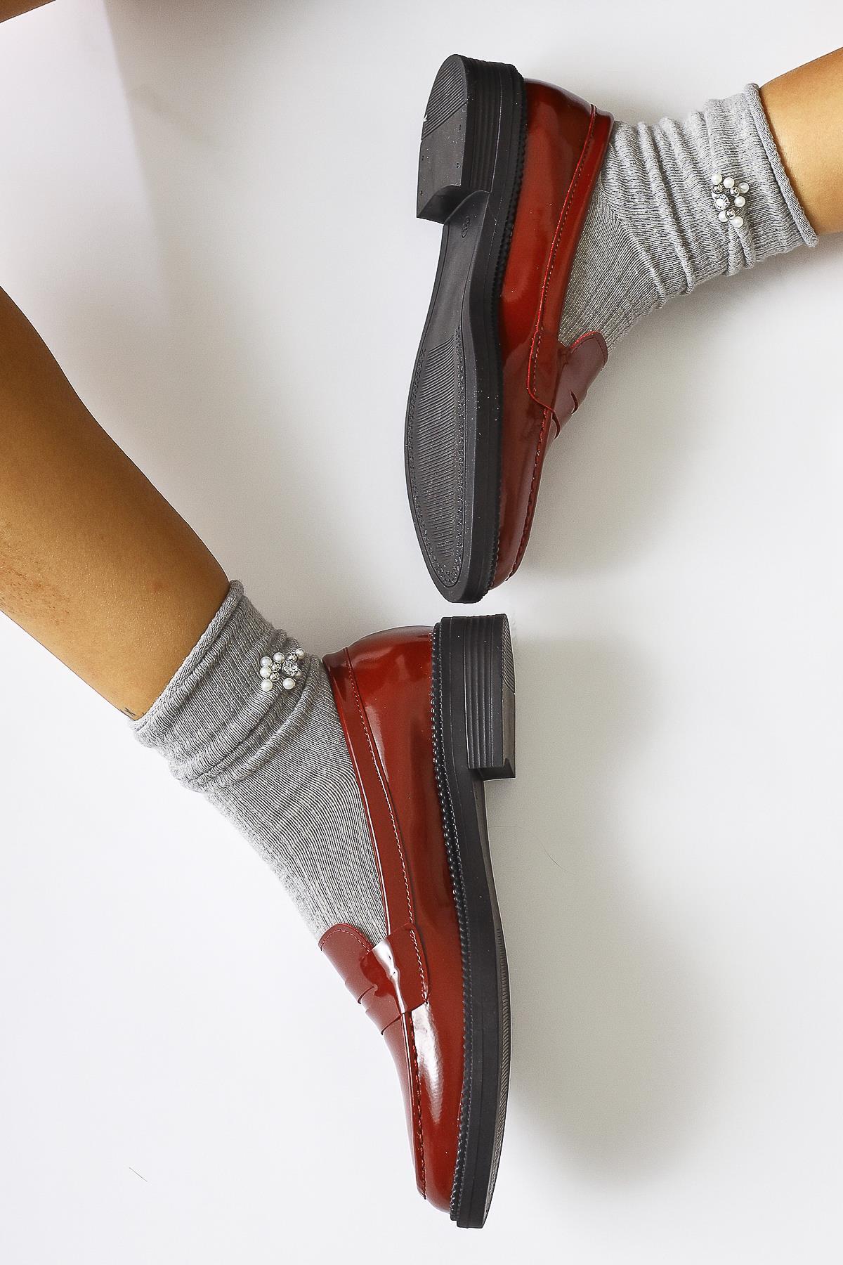 Amelina Burgundy Patent Everyday Shoes