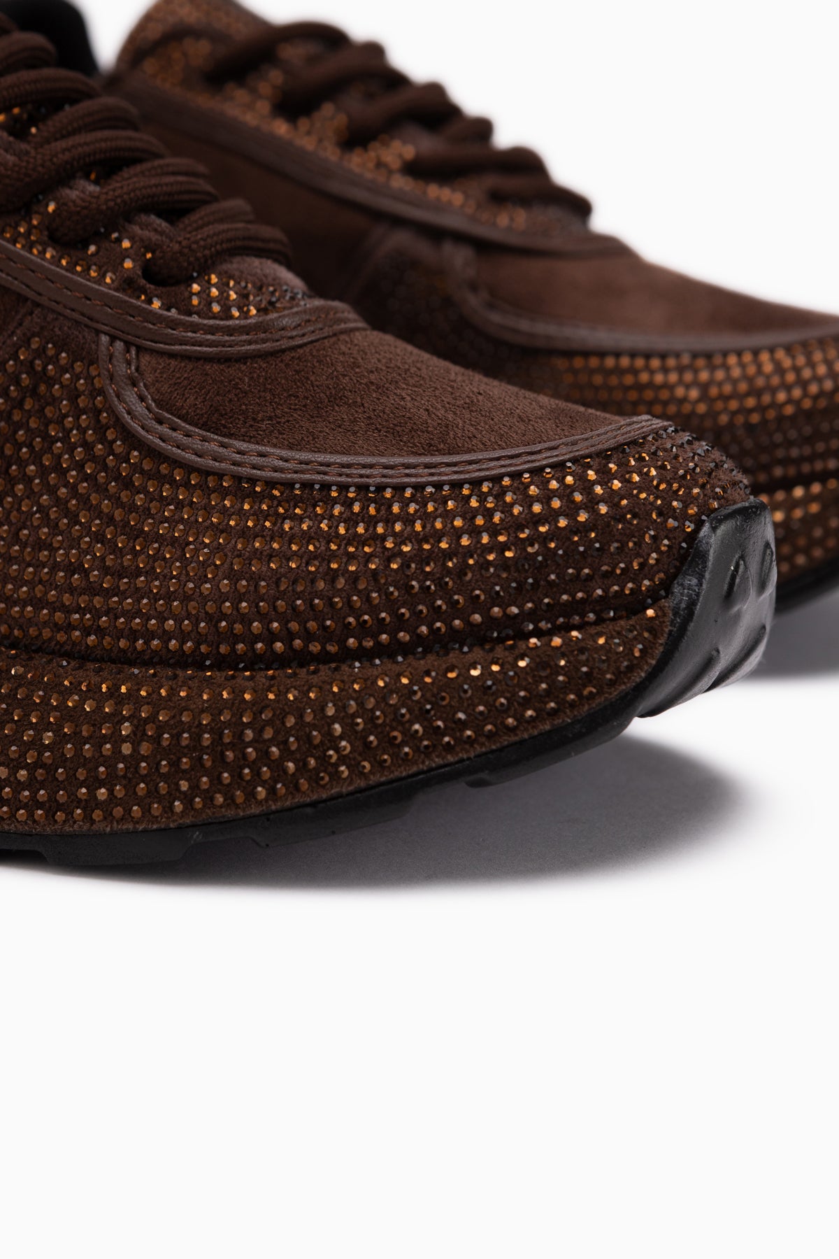 Helena Brown Suede Stone Detailed Women’s Sneakers