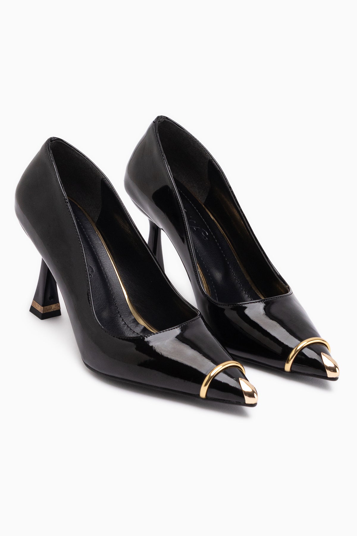 Lelia Black Patent Leather Detailed Women’s Heeled Shoes