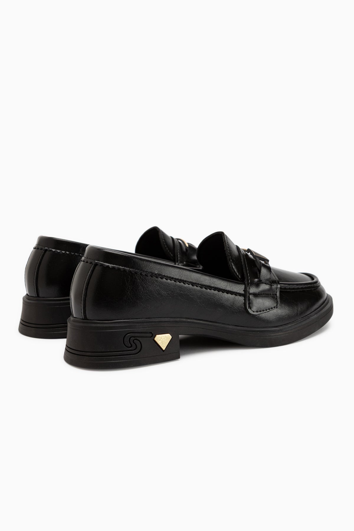Emilia Black Buckled Women’s Loafer Daily Shoes