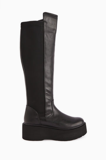 Ceres Black Platform Boots