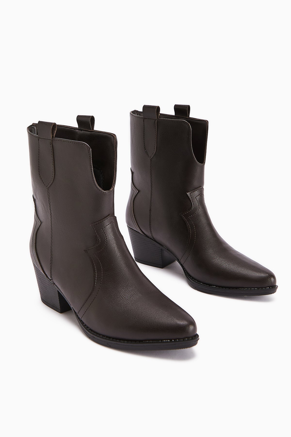 Erica Brown Heeled Western Women's Boot