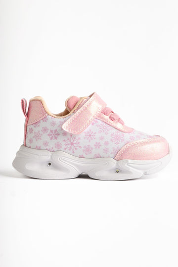 Denisa Powder Snow Themed Light-Up Baby Athletic Shoes