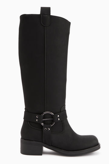 Soleil Black Belt Detailed Women’s Boots