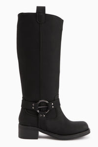 Soleil Black Belt Detailed Women’s Boots