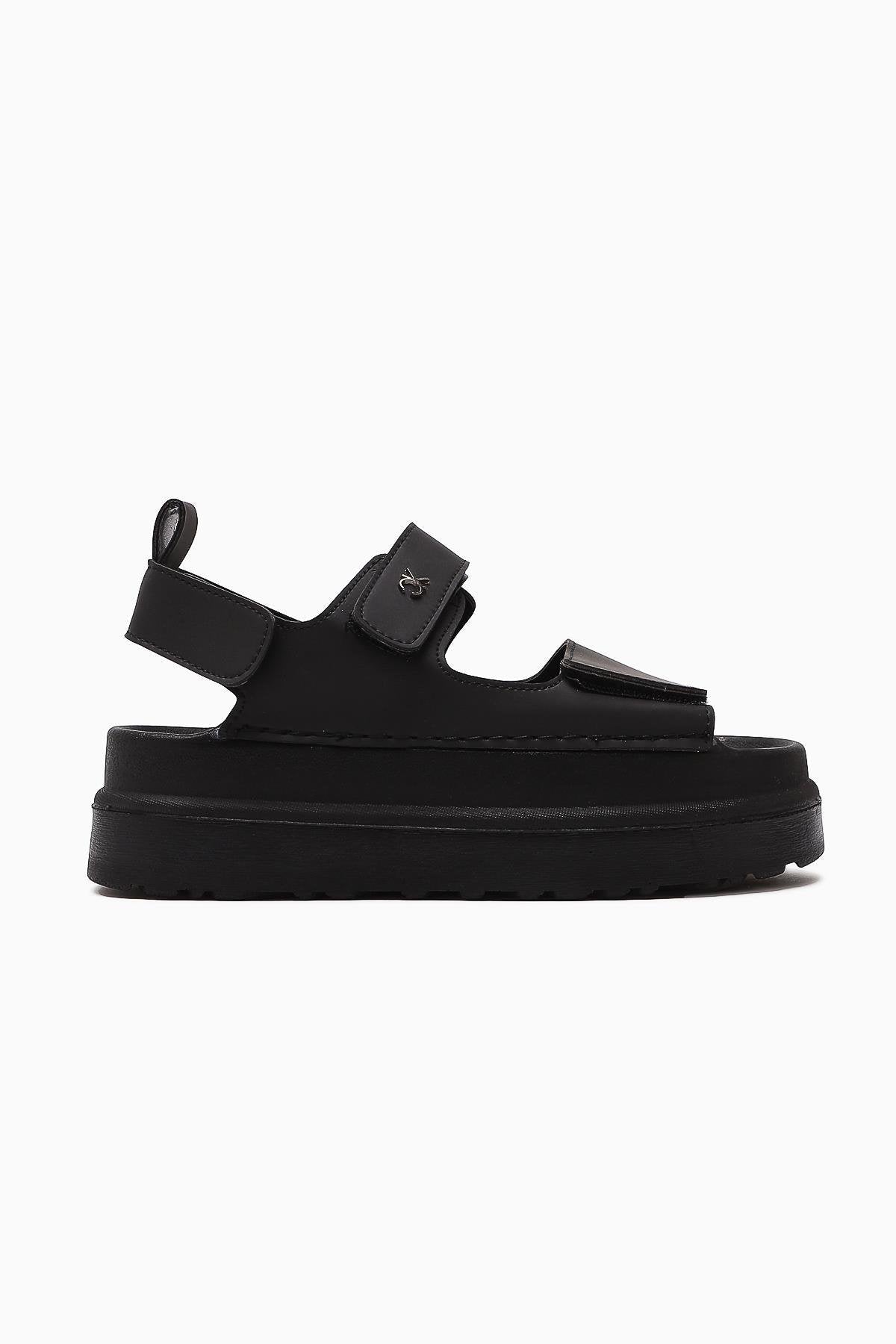 Almida Black Velcro Women's Sandal