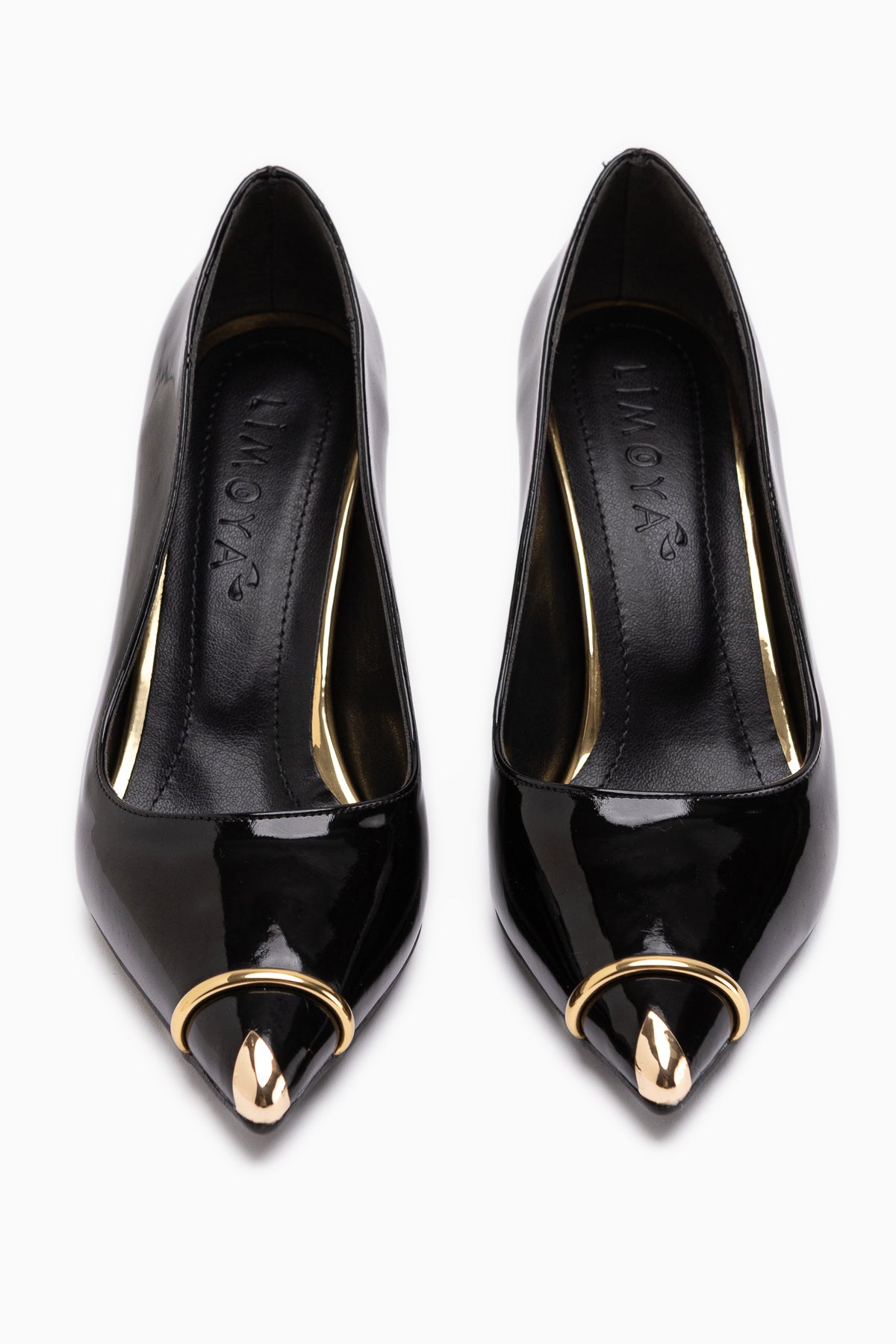 Lelia Black Patent Leather Detailed Women’s Heeled Shoes