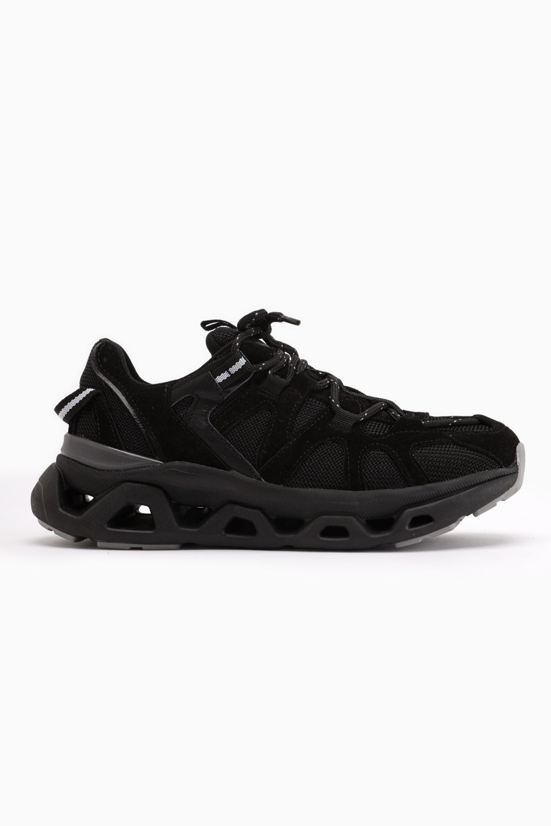 Raisa Genuine Leather Black Suede Mesh Detailed Women’s Sneakers