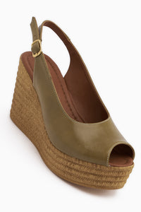 Caty Haki Wedge Women’s Sandal