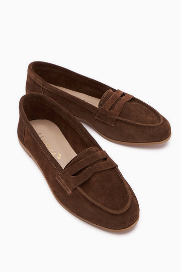 Solina Genuine Leather – Brown Suede Loafer (Women)