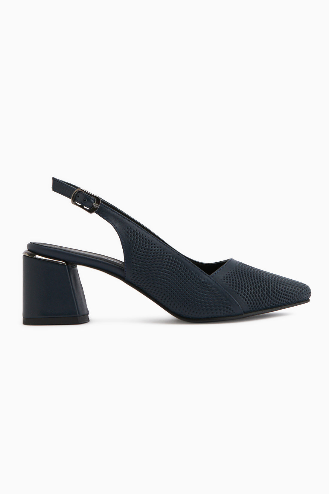 Donia Genuine Leather Navy Heeled Women’s Sandal