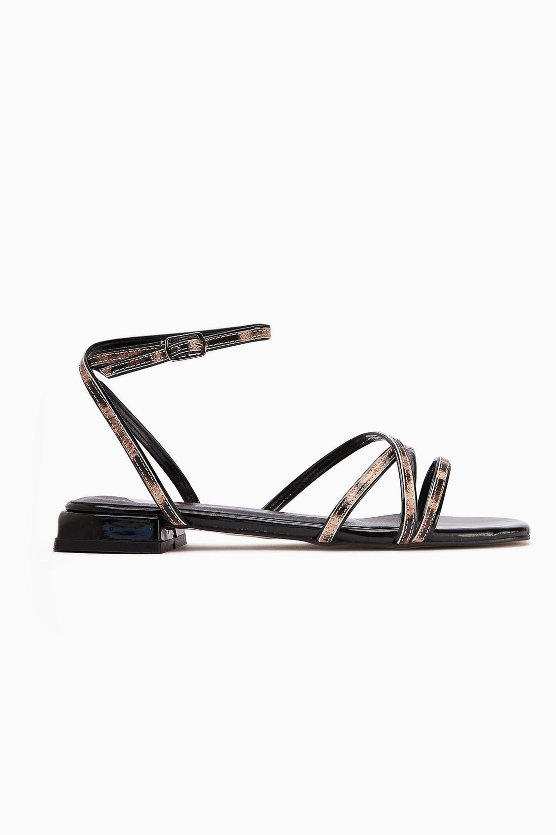 Nasima Leopard Print Ankle-Tie Women's Sandals
