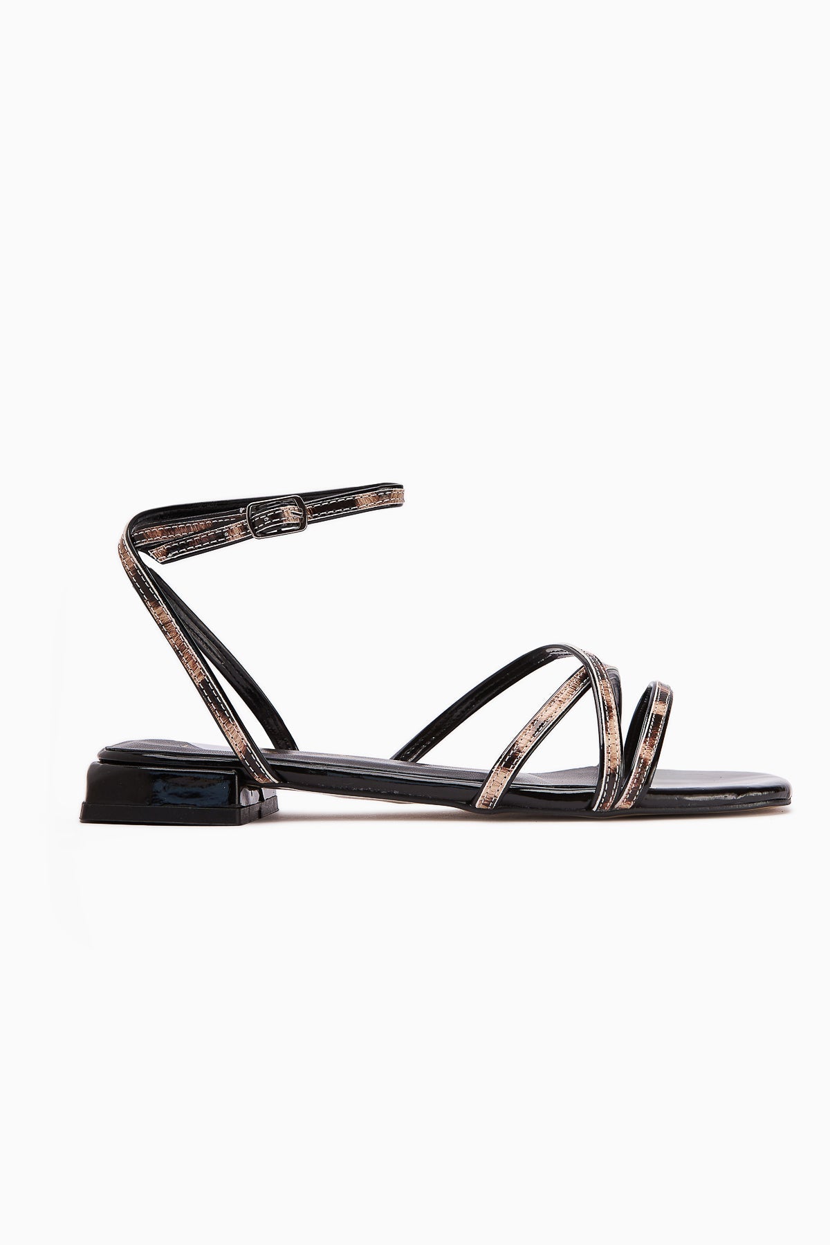 Nasima Leopard Print Ankle-Tie Women's Sandals