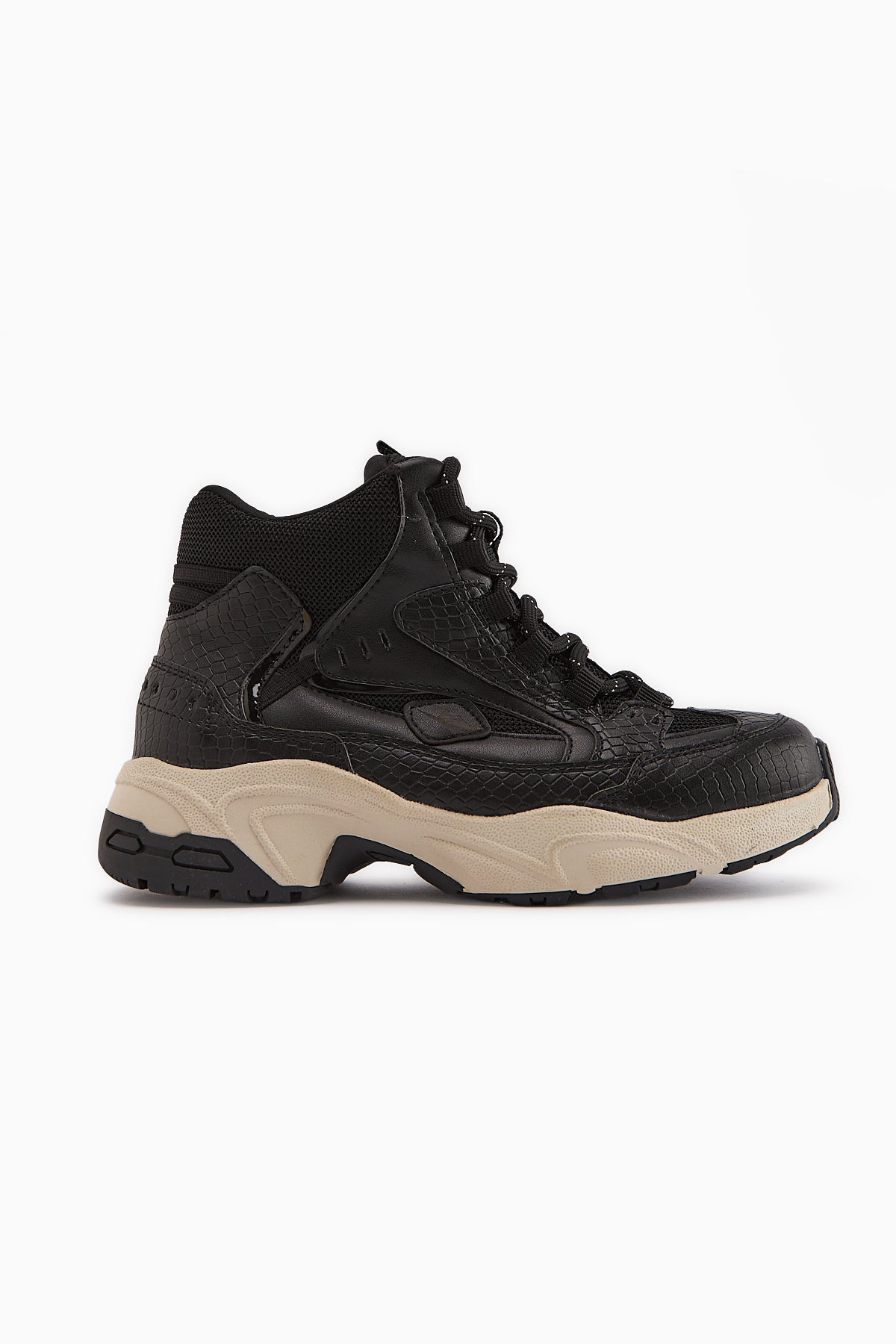 Nency – Black Lace-Up Sport Boot (Women)