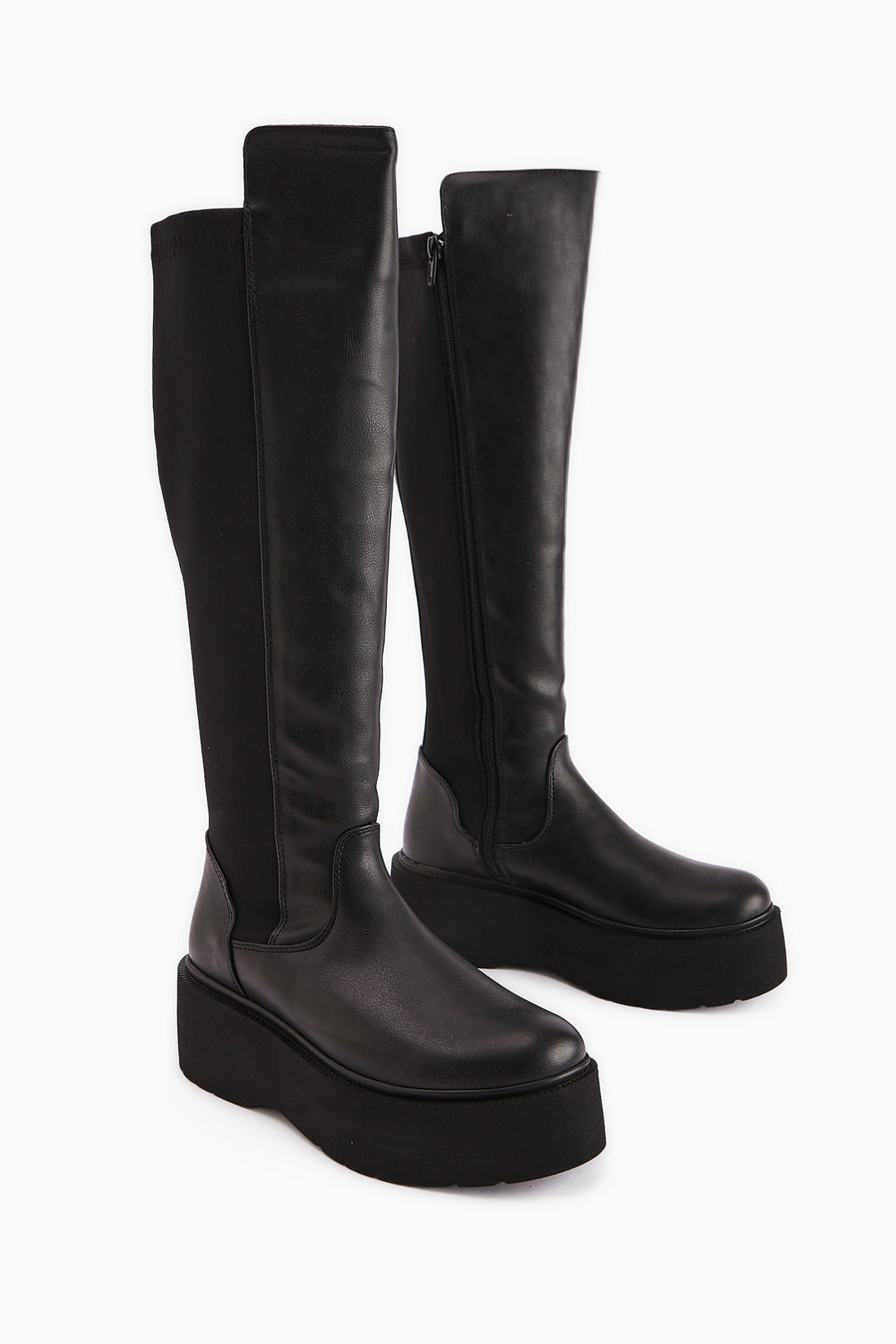 Ceres Black Platform Boots