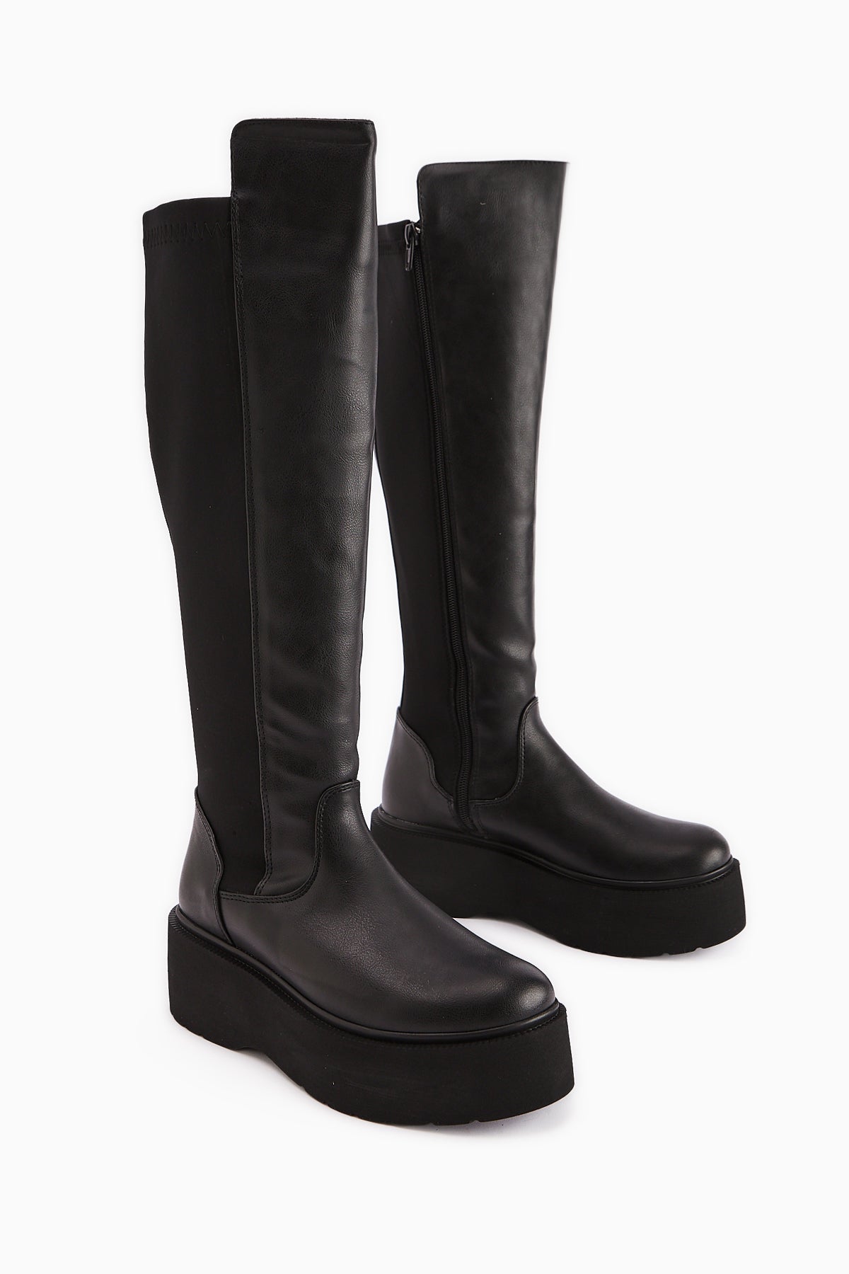 Ceres Black Platform Boots