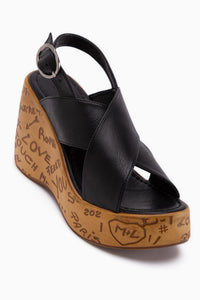 Jenifer Black Wedge Women’s Sandal
