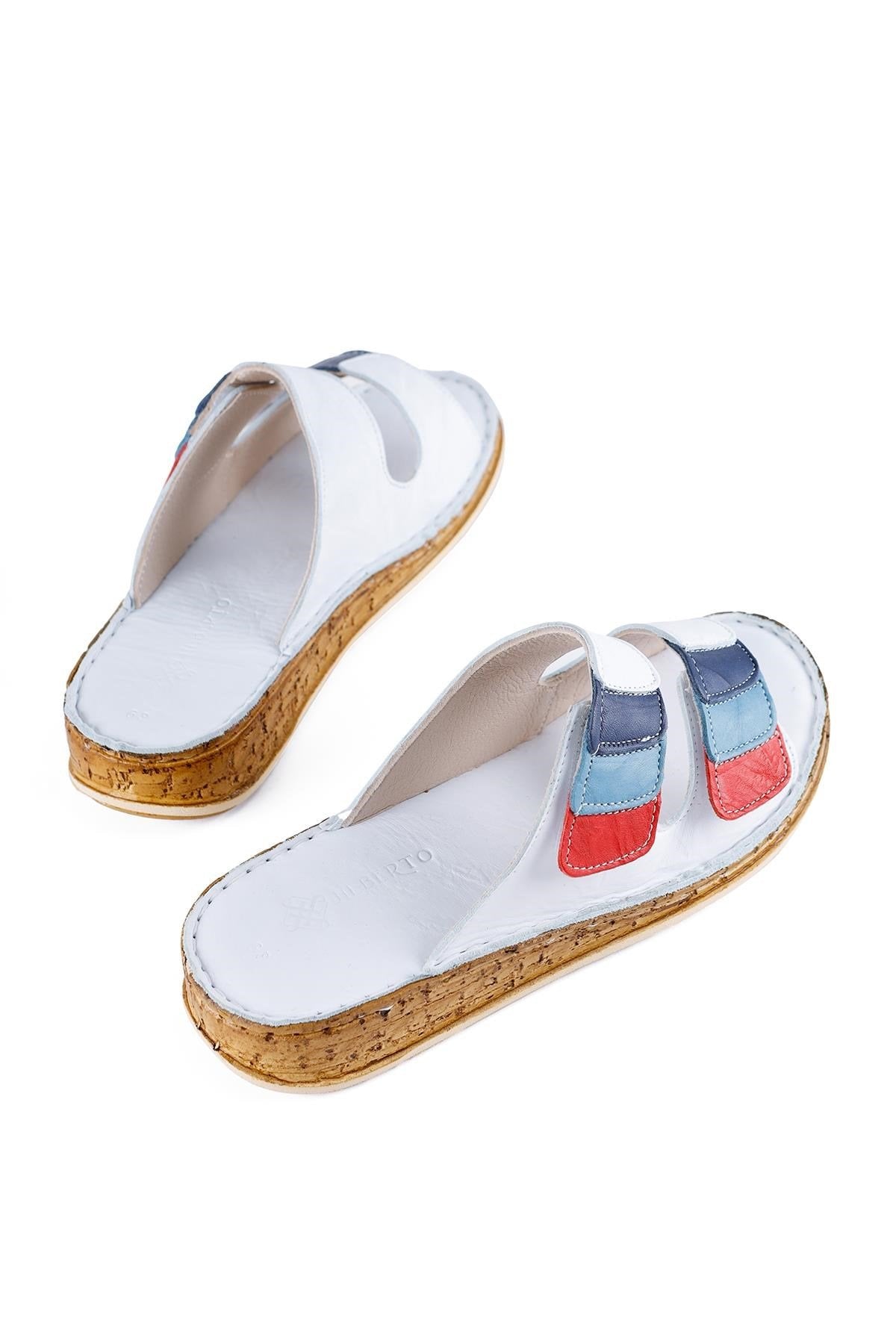 Kassid Genuine Leather White Comfort Slipper