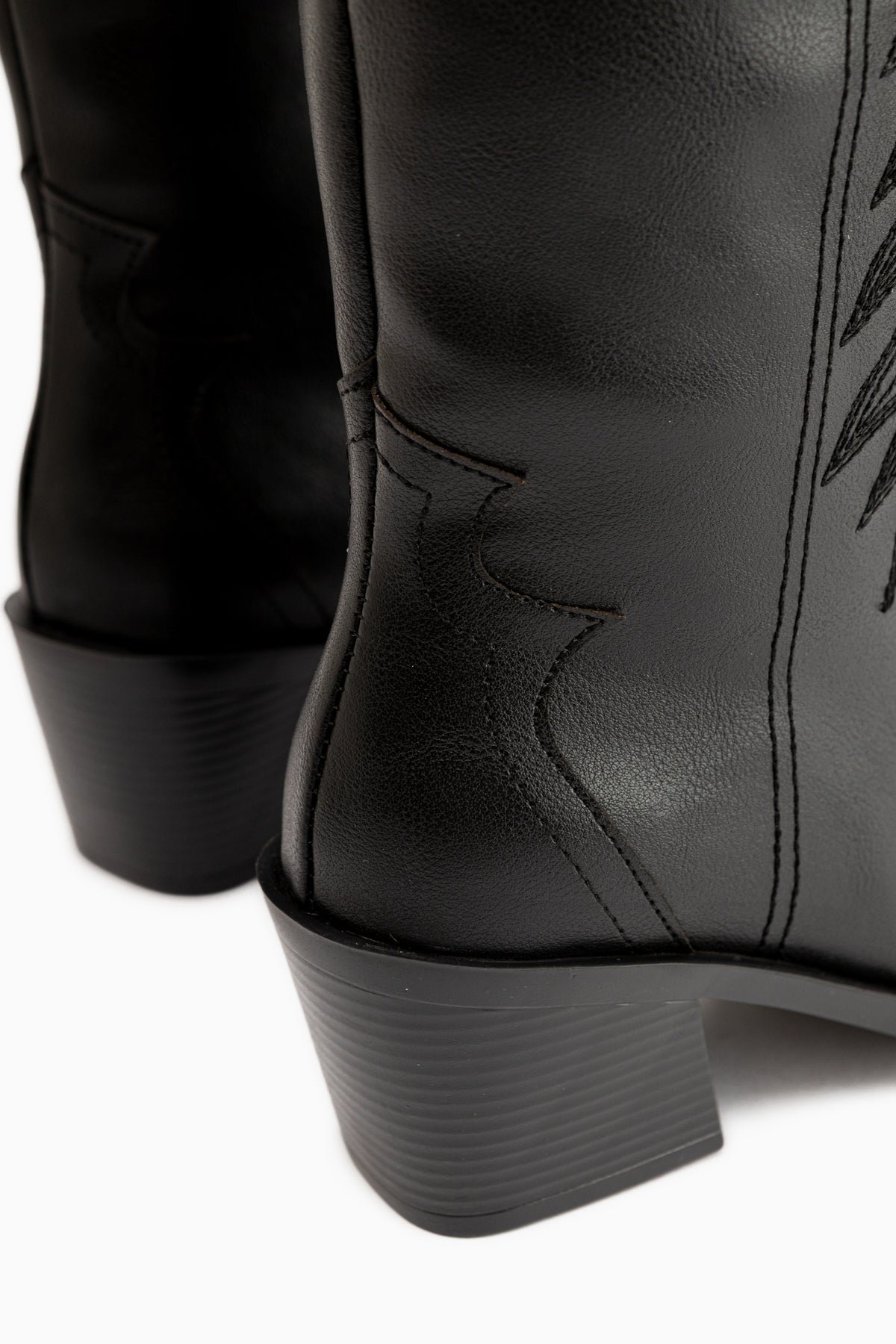 Hero Black Embroidered Cowboy Boots