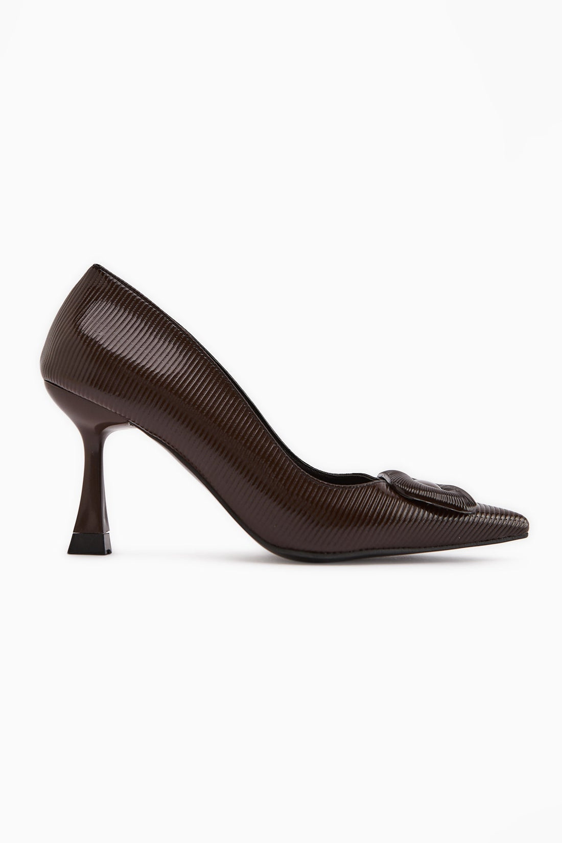 Hiam – Brown Buckle-Detail Heeled Shoe (Women)