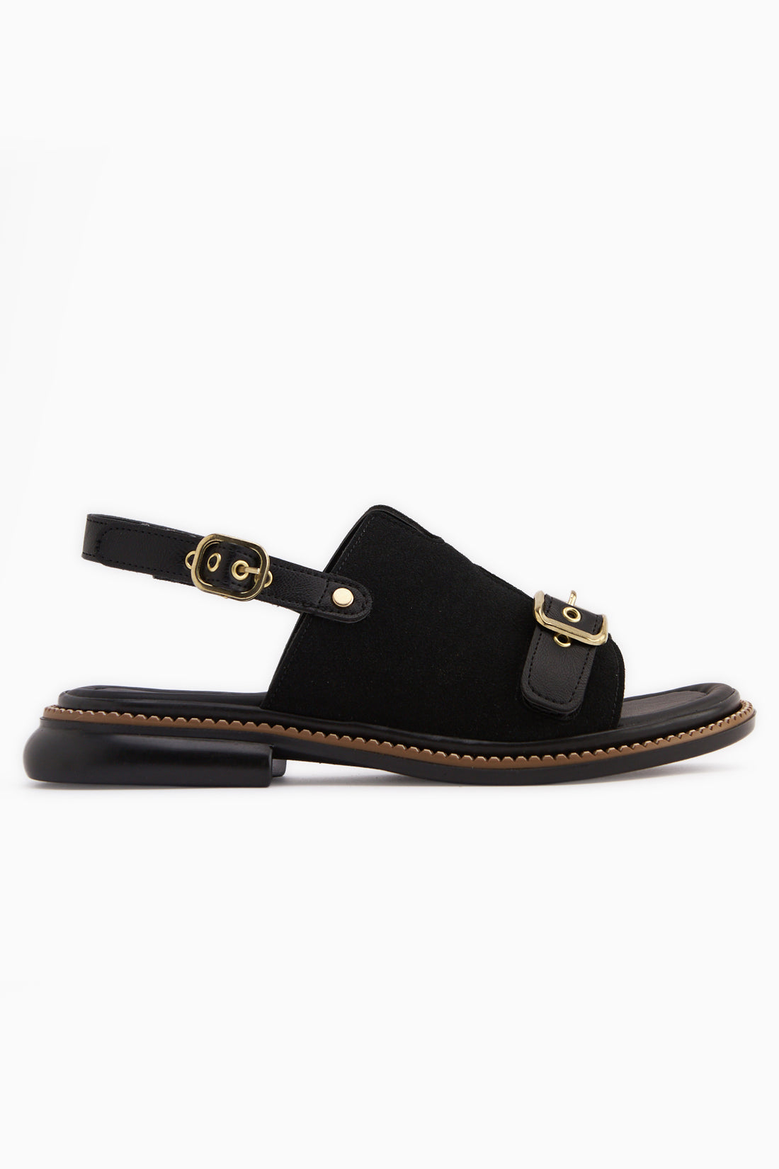 Neveen Black Suede Buckled Women’s Sandal