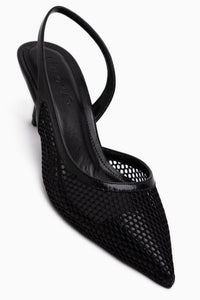 Cathe Black Pointed Toe Women’s Heeled Shoes