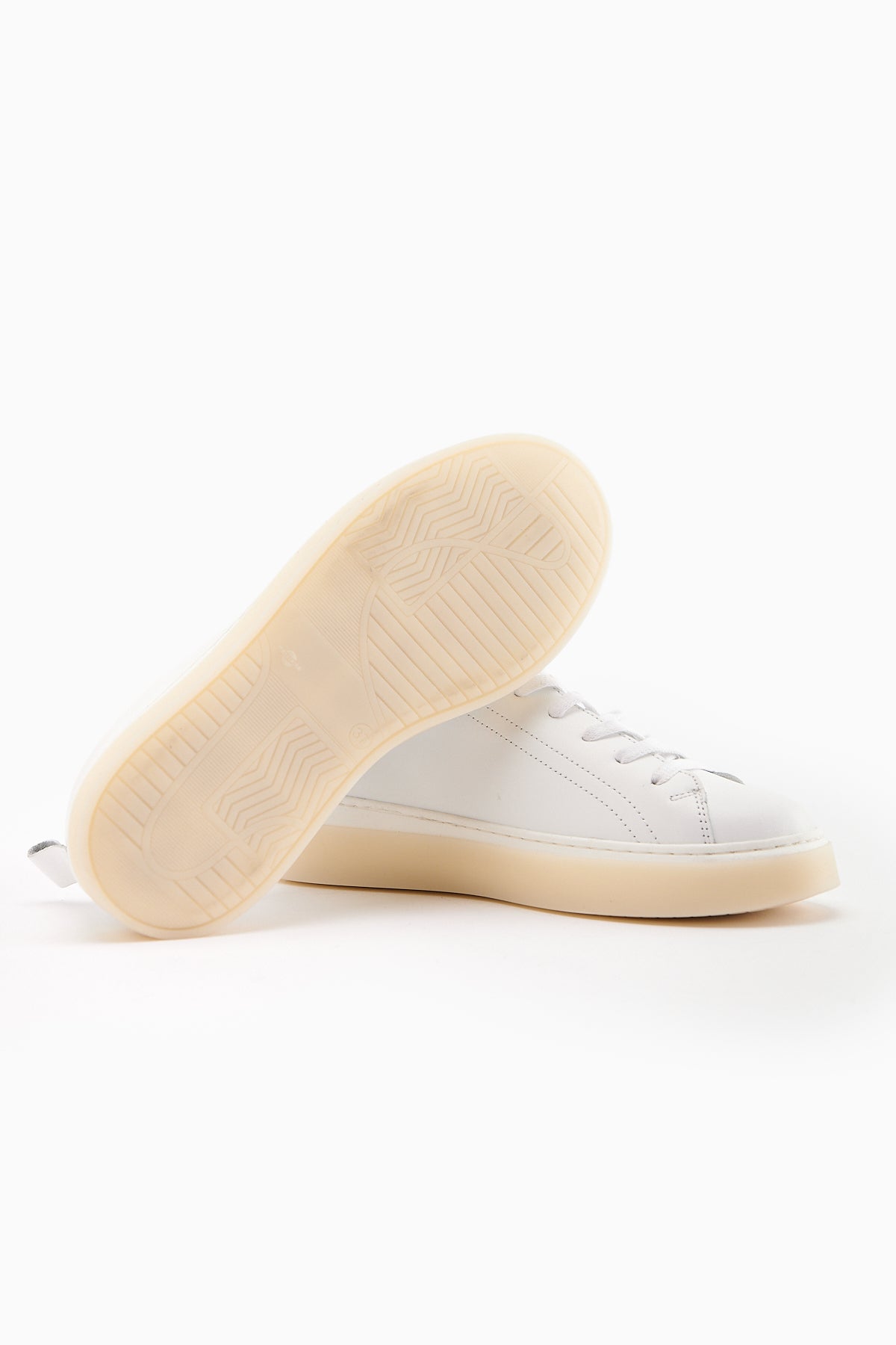 Lina Women's Genuine Leather White Sneakers