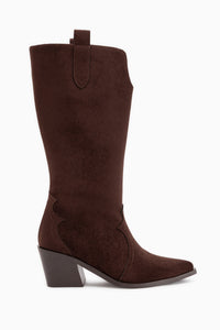 Frida Brown Suede Western Women’s Boots